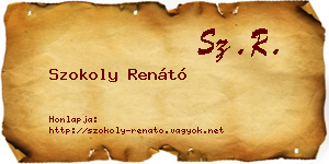 Szokoly Renátó névjegykártya
